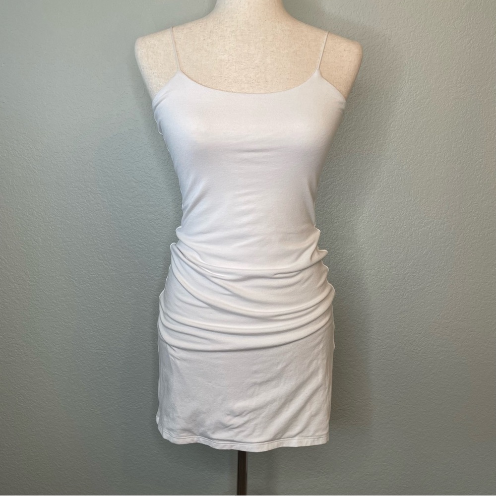 Wilfred Free Little White Dress Bodycon Spaghetti Strap Mini Dress | Small